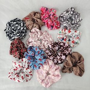 Fashion Hair silk Scrunchie and Hairpins